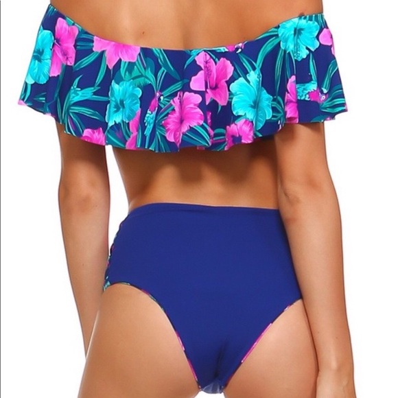 ‘Oasis’ Tropical Reversible Bathing Suit BOTTOMS - Picture 6 of 6